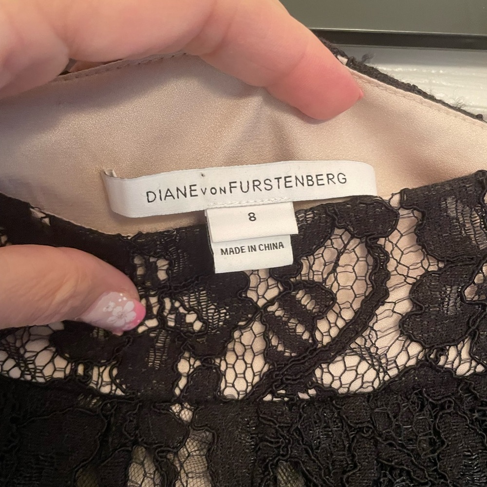 diane Von furstenberg lace black skirt new without tags - Picture 4 of 8